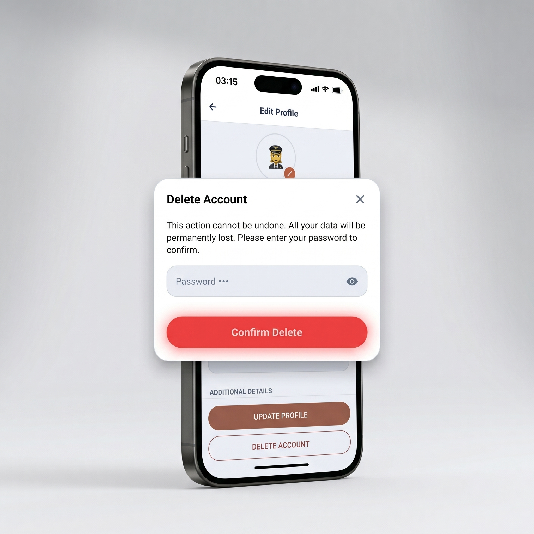 Delete Account App Screenshot